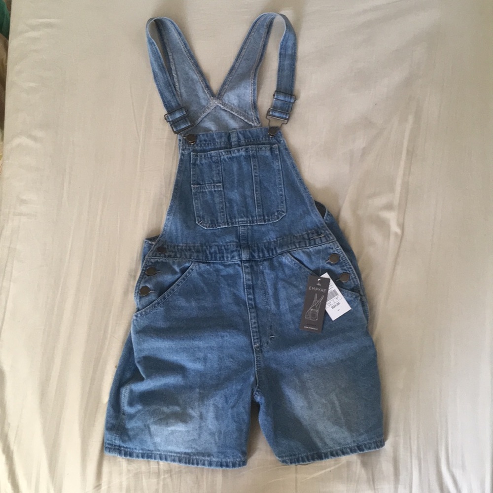 Empyre Denim Overall Shorts, size small